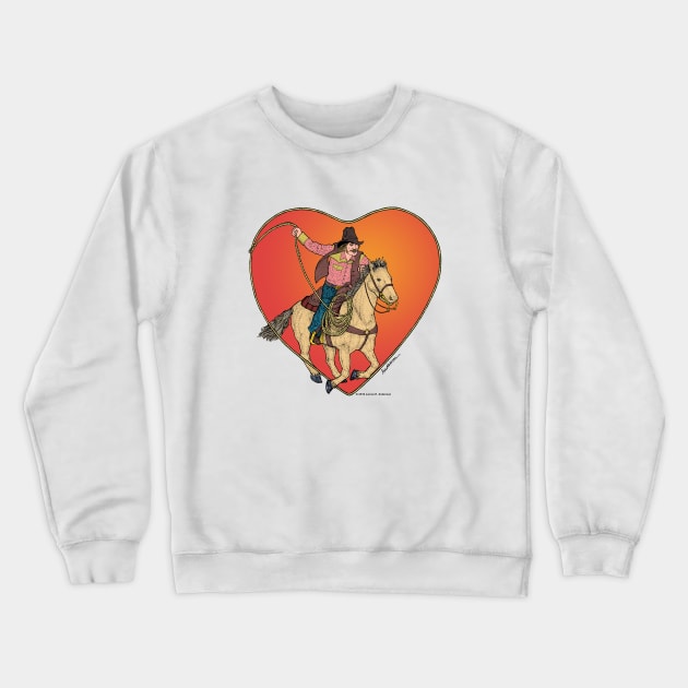 Luv Cowboy Crewneck Sweatshirt by JEAndersonArt